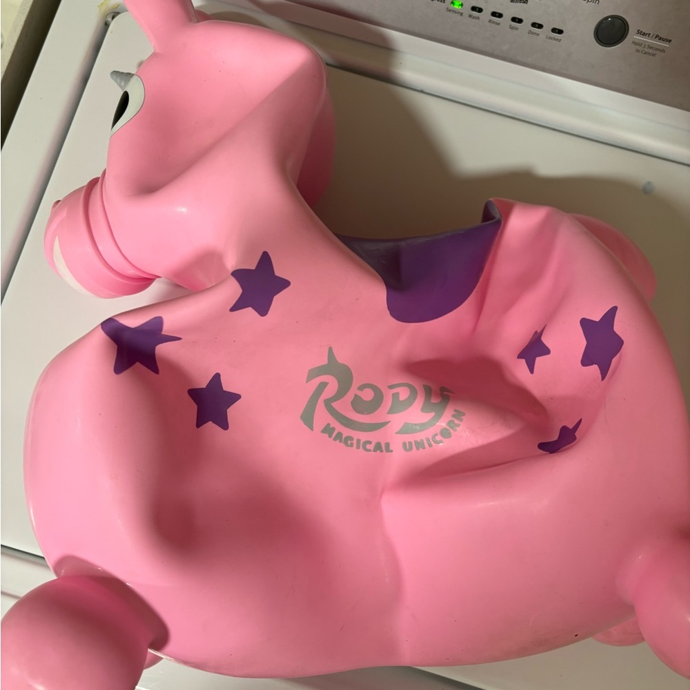 Pink Rody ride on magical unicorn, just needs to be inflated!